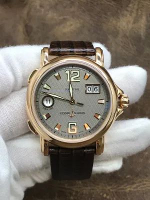 Ulysse Nardin GMT Dual Time 226-87/61 Gray Dial Automatic  Men's Watch