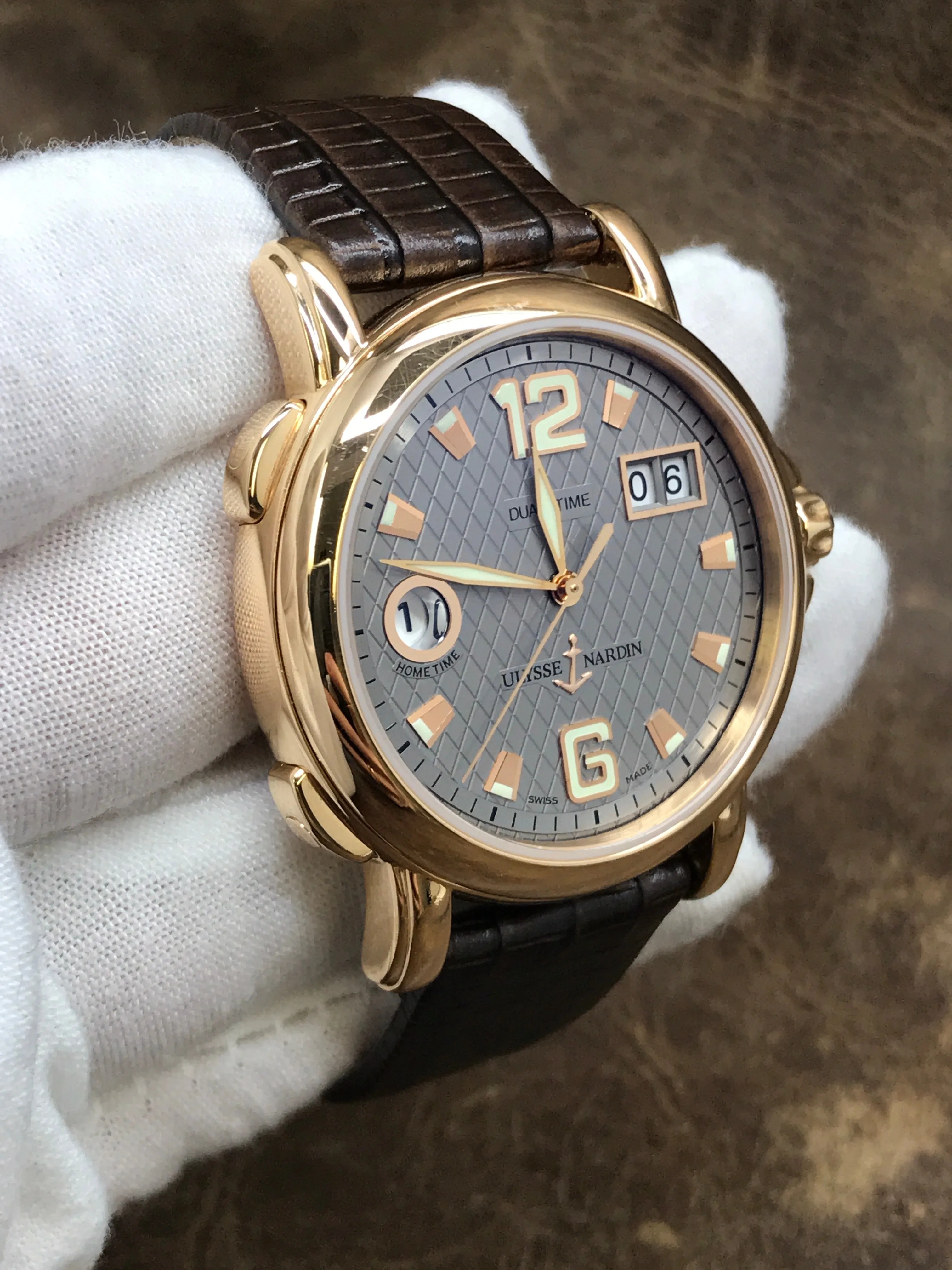 Ulysse Nardin GMT Dual Time 226-87/61 Gray Dial Automatic  Men's Watch