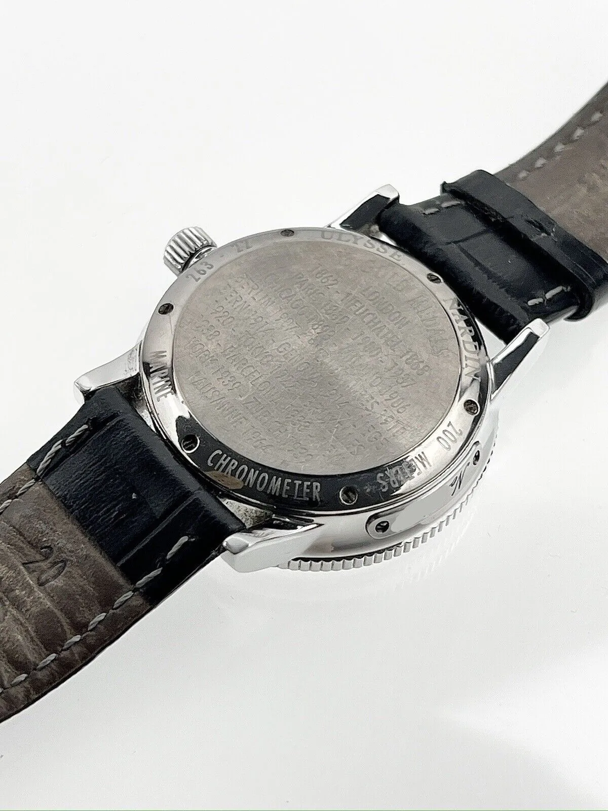 Ulysse Nardin Marine Chronomaster Ref-263-22 Automatic 38mm White Dial B&P