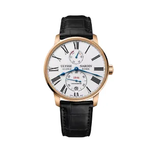 Ulysse Nardin Marine Torpilleur Watch, 42mm White Dial, 1182-310/40
