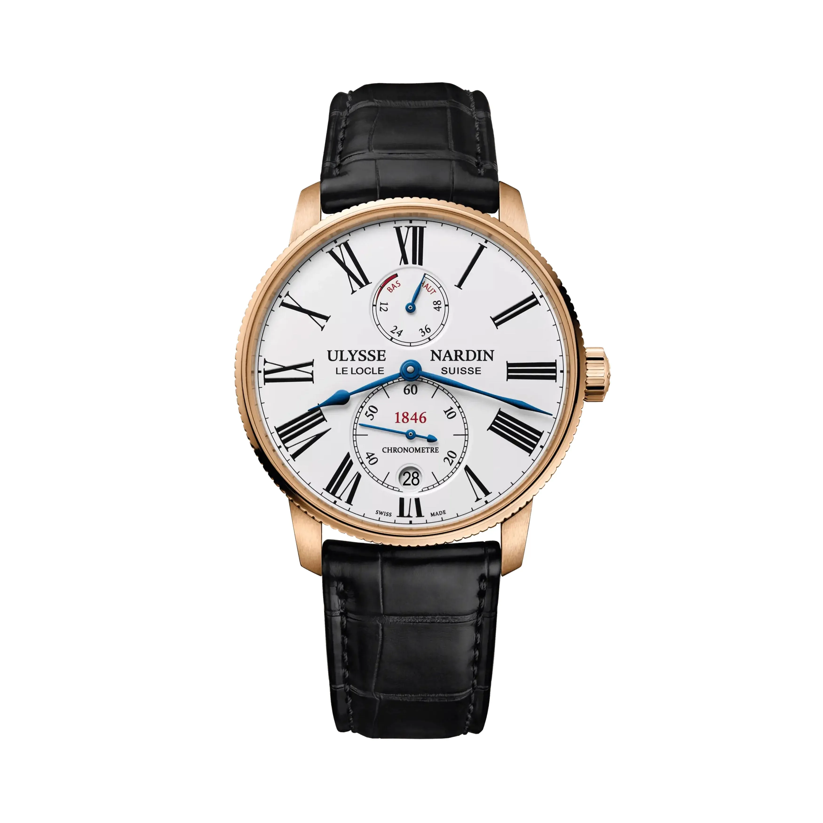 Ulysse Nardin Marine Torpilleur Watch, 42mm White Dial, 1182-310/40