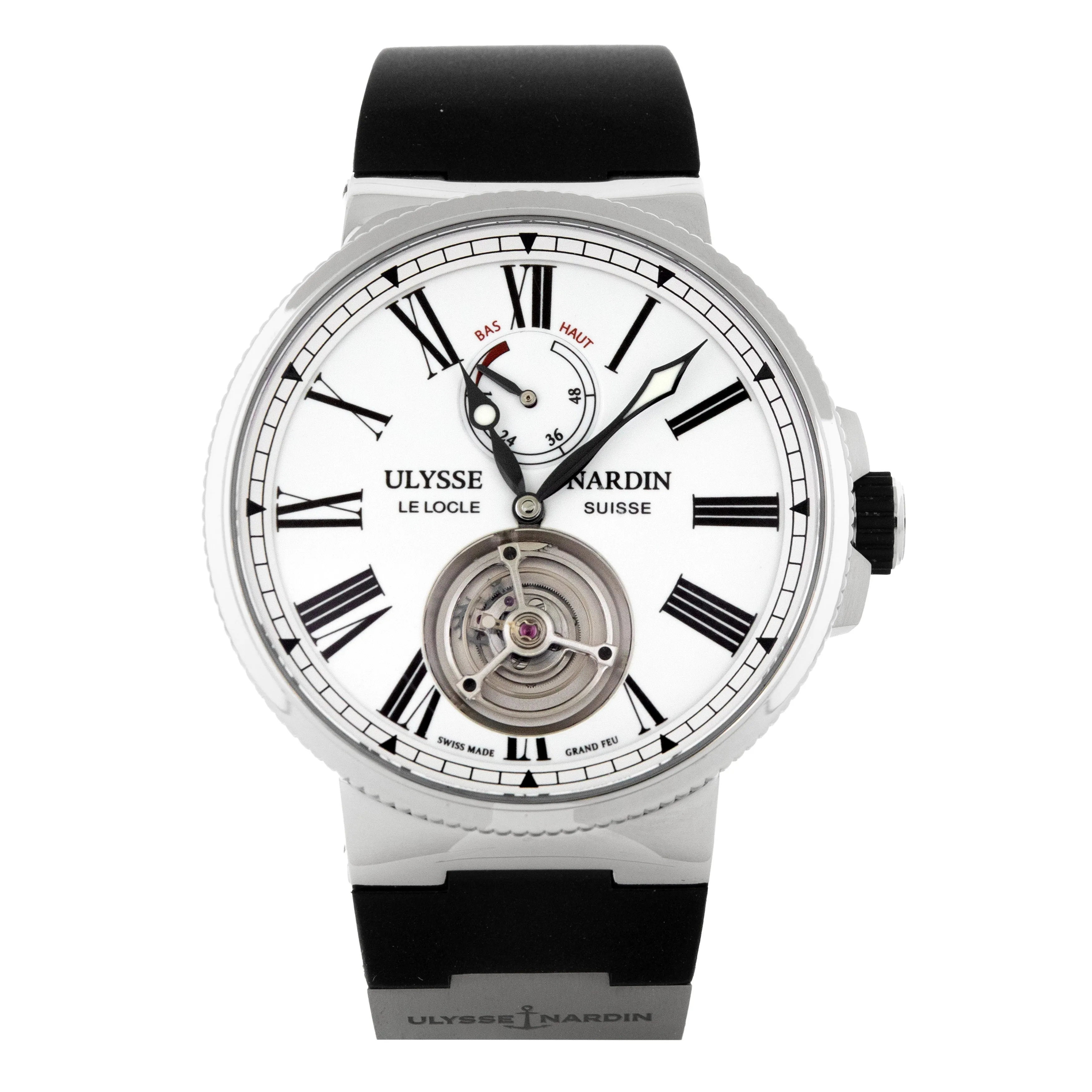 Ulysse Nardin Marine Tourbillon Steel White Dial 43mm 1283-181-e0 Full Set