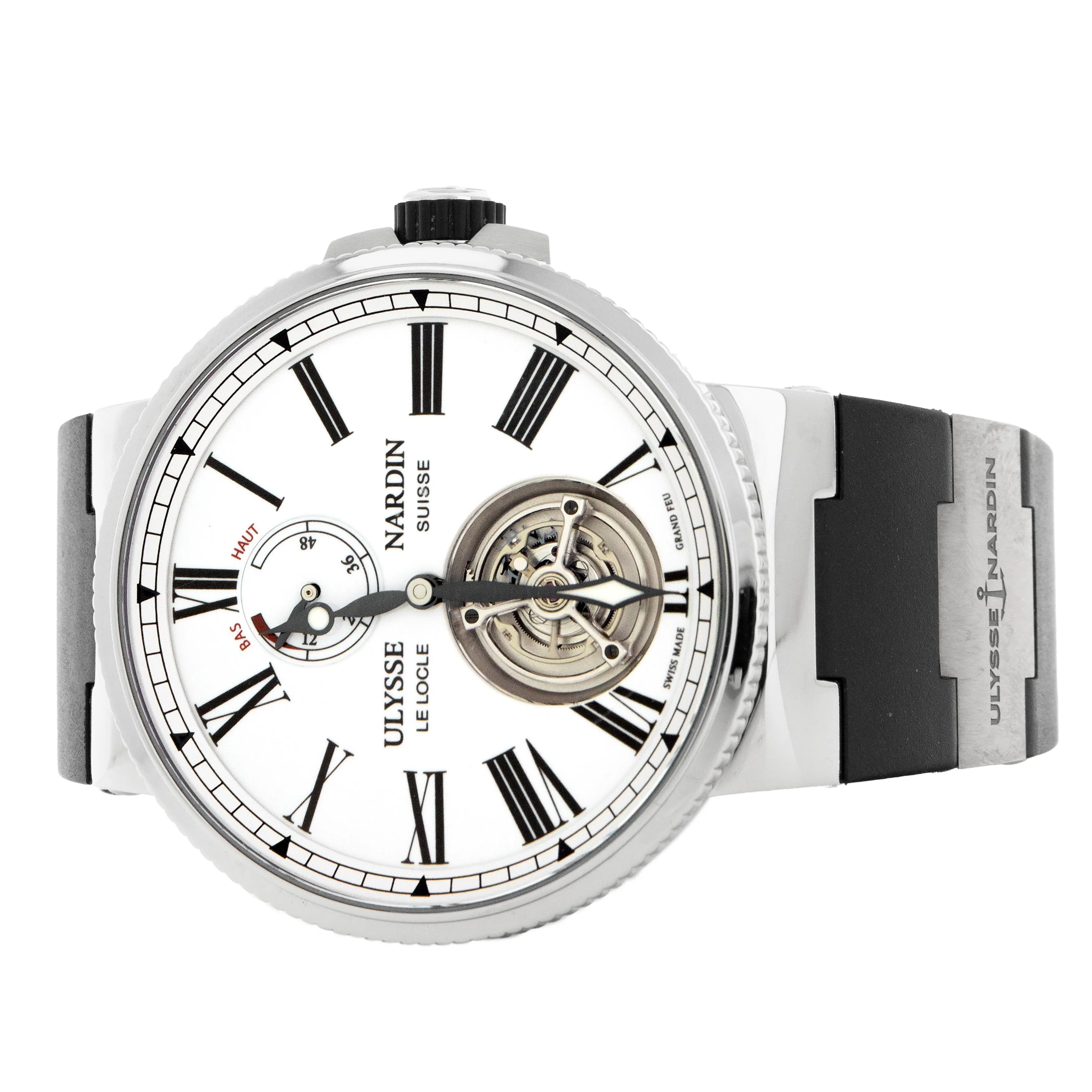 Ulysse Nardin Marine Tourbillon Steel White Dial 43mm 1283-181-e0 Full Set
