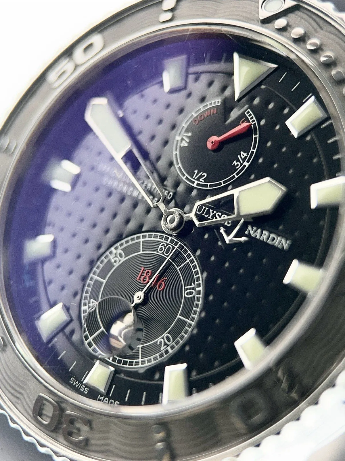 Ulysse Nardin Maxi Marine Diver Stainless Steel Black Dial Watch - For Parts