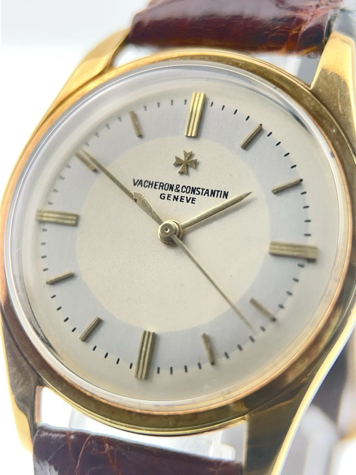 Vacheron Constantin 18k Gold 34mm Manual Wild Silver Dial Men's Watch 6509