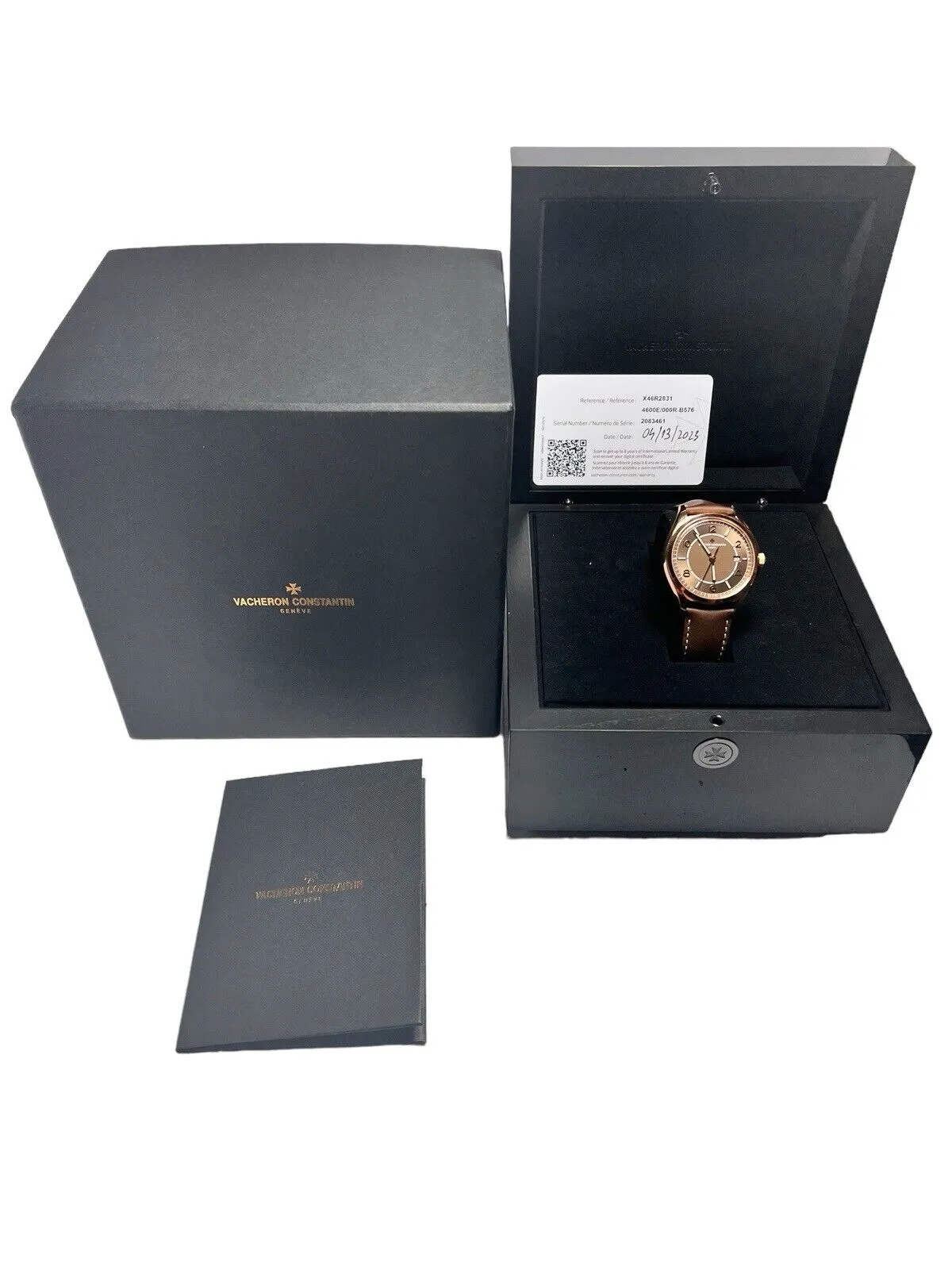 Vacheron Constantin Fiftysix 18k Rose Gold Brown 40mm Automatic Mens Watch 4600E