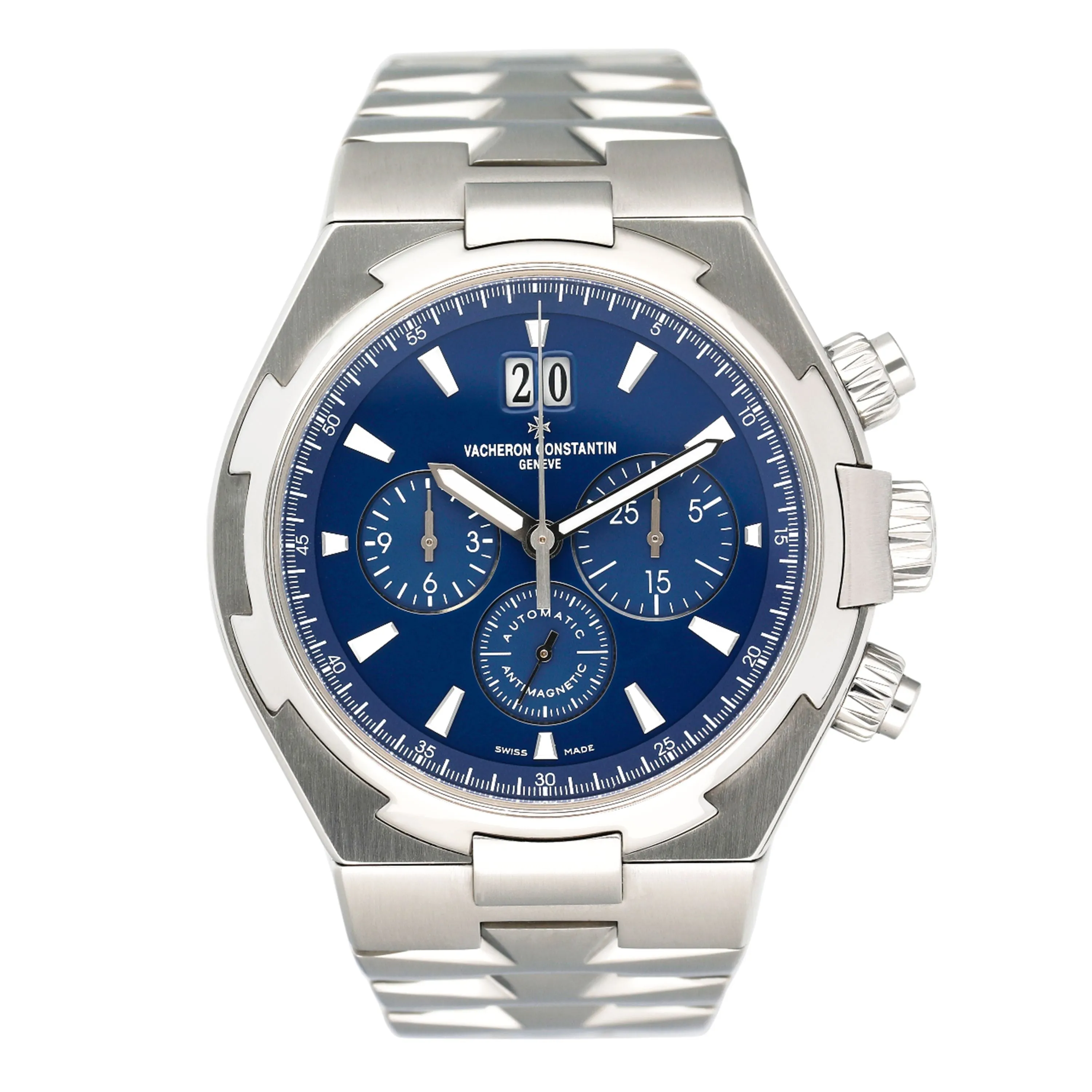 Vacheron Constantin Overseas 49150 Blue Dial Mens Watch Papers