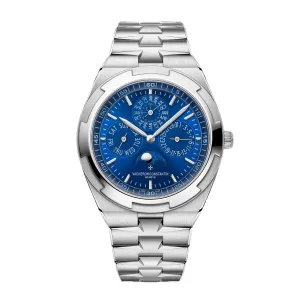 Vacheron Constantin Overseas Perpetual Calendar Ultra-Thin Watch, 41.5mm Blue Dial, 4300V/220G-B945