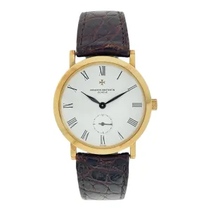 Vacheron Constantin Patrimony 18k Yellow Gold White Dial Manual Wind Watch 92240