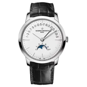 Vacheron Constantin Patrimony Moon Phase Retrograde Date Watch, 42.5mm White DIal, 4010U/000G-B330