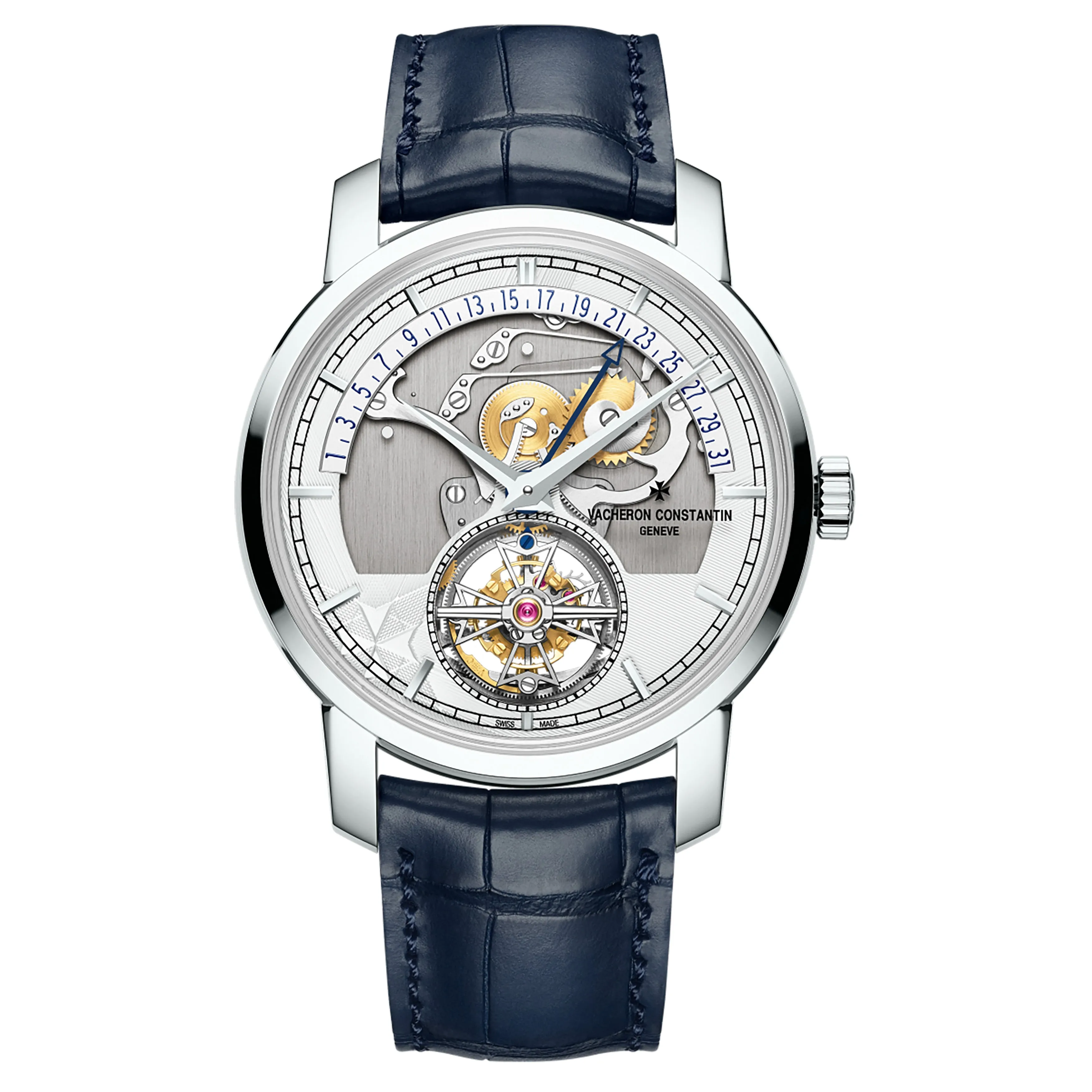 Vacheron Constantin Traditionnelle Tourbillon Retrograde Date Openface Watch, 41mm Skeleton Dial, 6010T/000P-H055