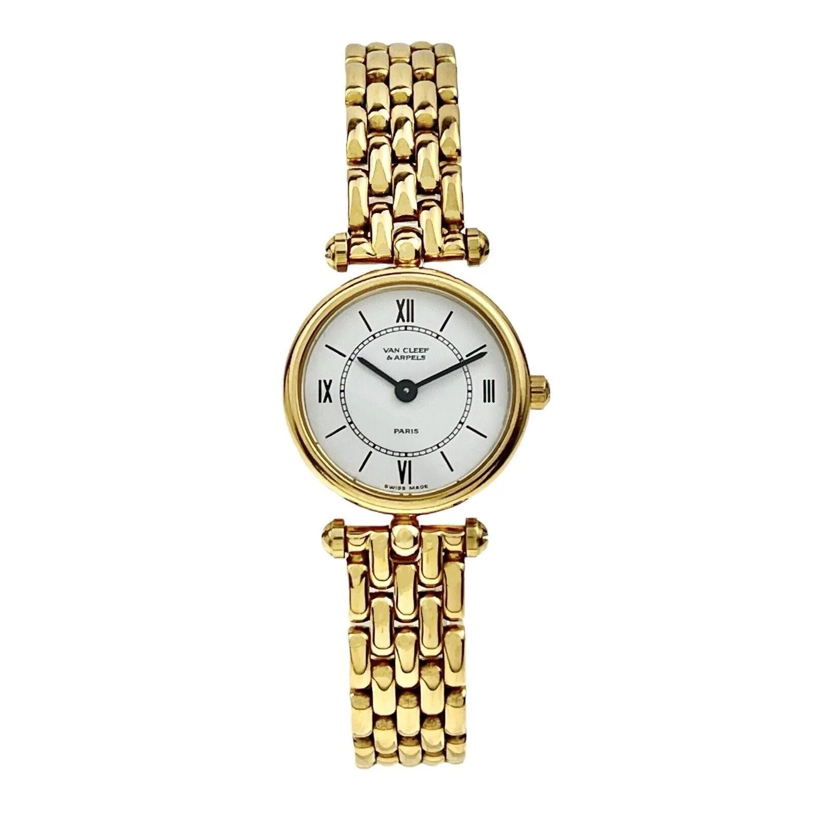 Van Cleef & Arpels Quartz Movement 21mm 18k Yellow Gold Watch 122901