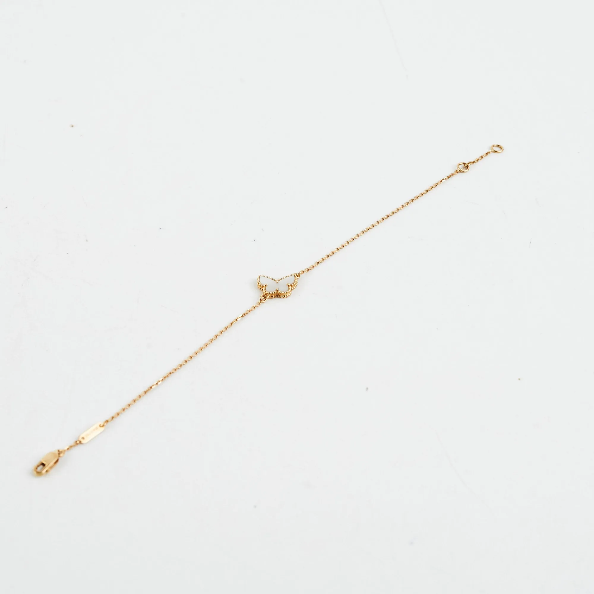 Van Cleef and Arpels VCA Sweet Alhambra Butterfly Mother of Pearl MOP Bracelet