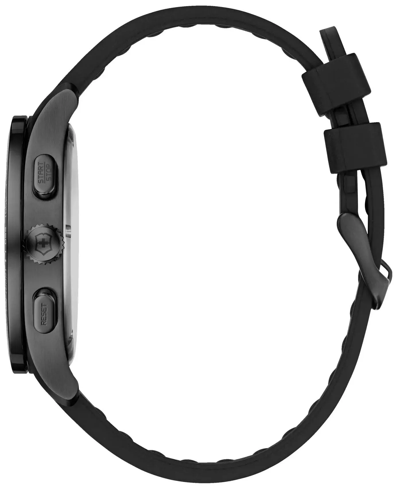 Victorinox Swiss Army Alliance Sport Chronograph Black Stainless Steel Black Rubber Strap Grey Dial Date Mens Watch 241818