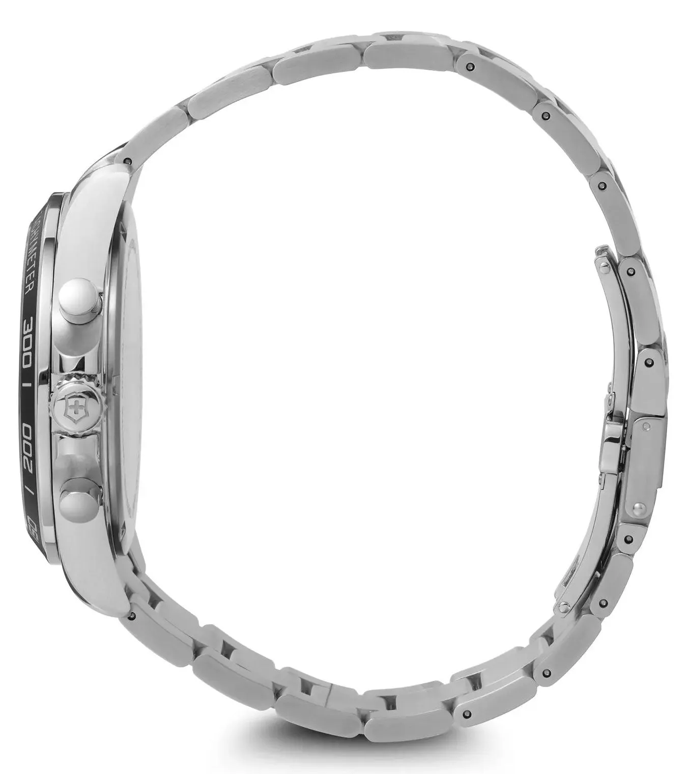 Victorinox Swiss Army FieldForce Chronograph  Stainless Steel Mens Watch White Dial Calendar 241856