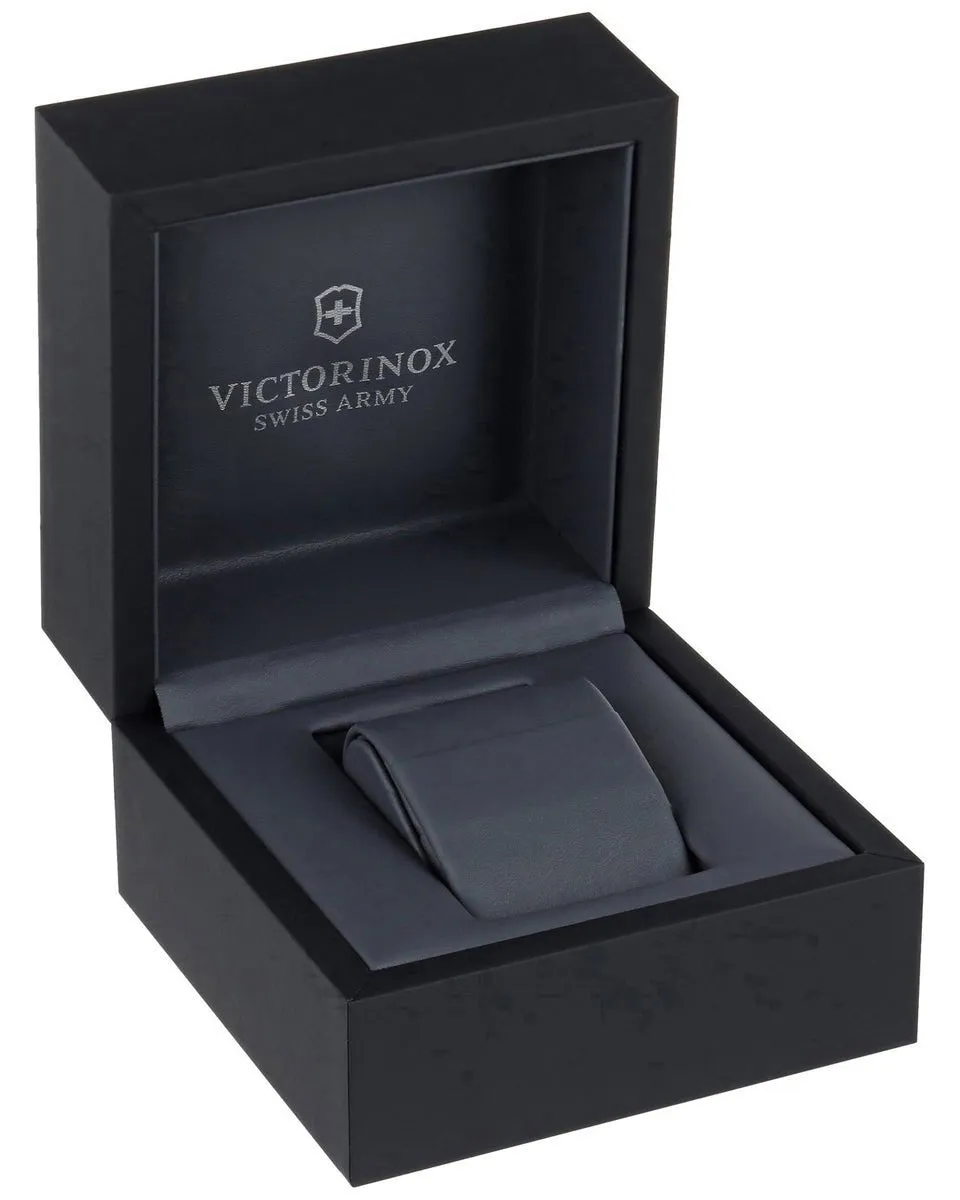 Victorinox Swiss Army FieldForce Classic GMT Caramel Leather Silver Dial Date Mens Watch 241931