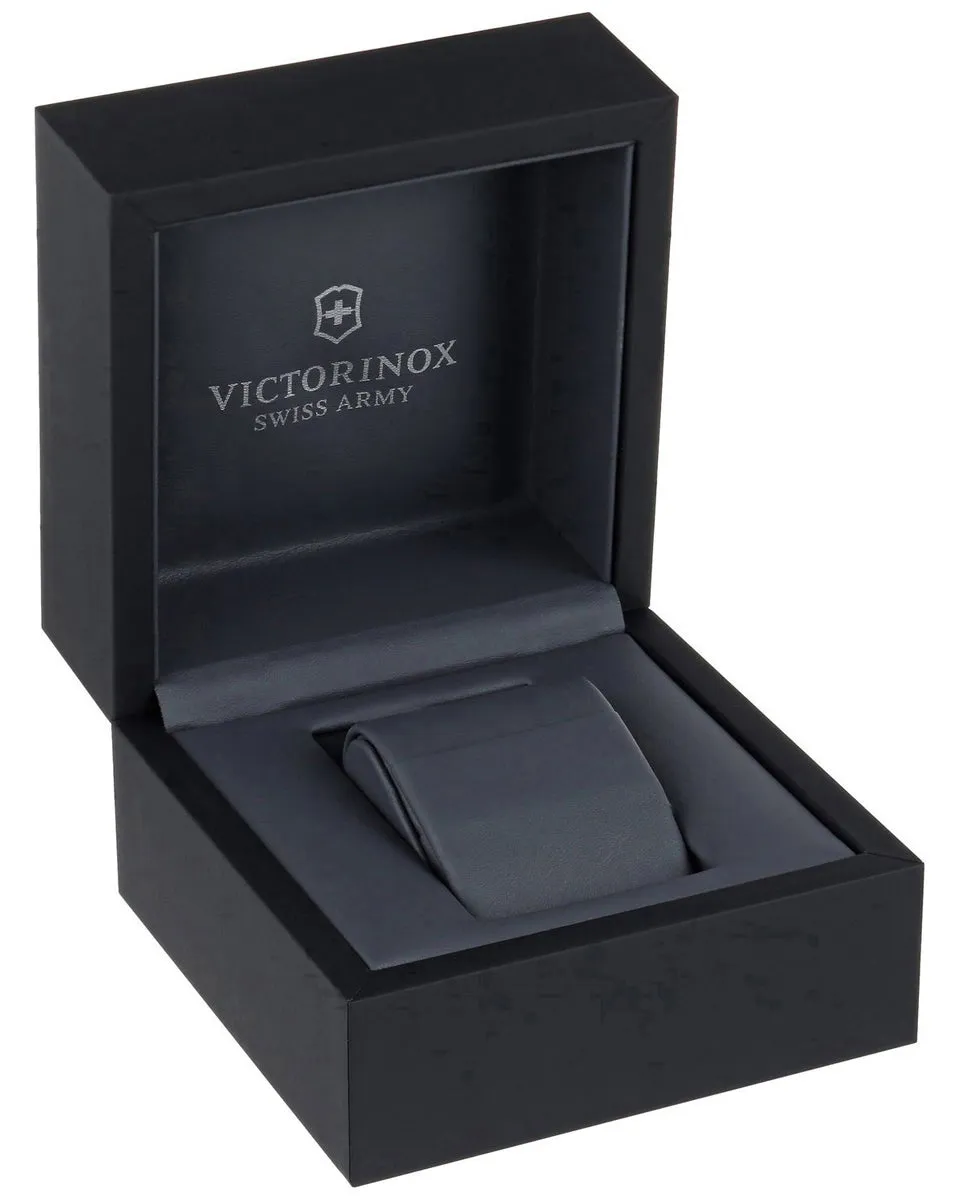 Victorinox Swiss Army FieldForce Classic GMT Stainless Steel Black Dial Date Mens Watch 241930