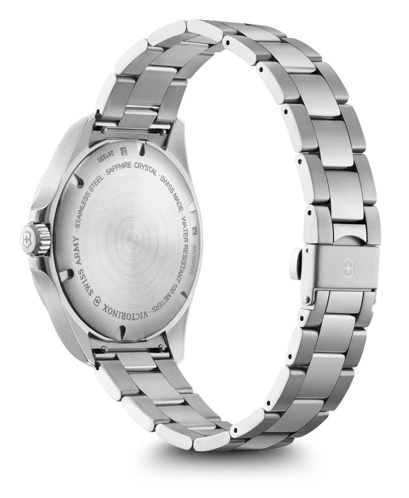 Victorinox Swiss Army FieldForce Classic GMT Stainless Steel Black Dial Date Mens Watch 241930
