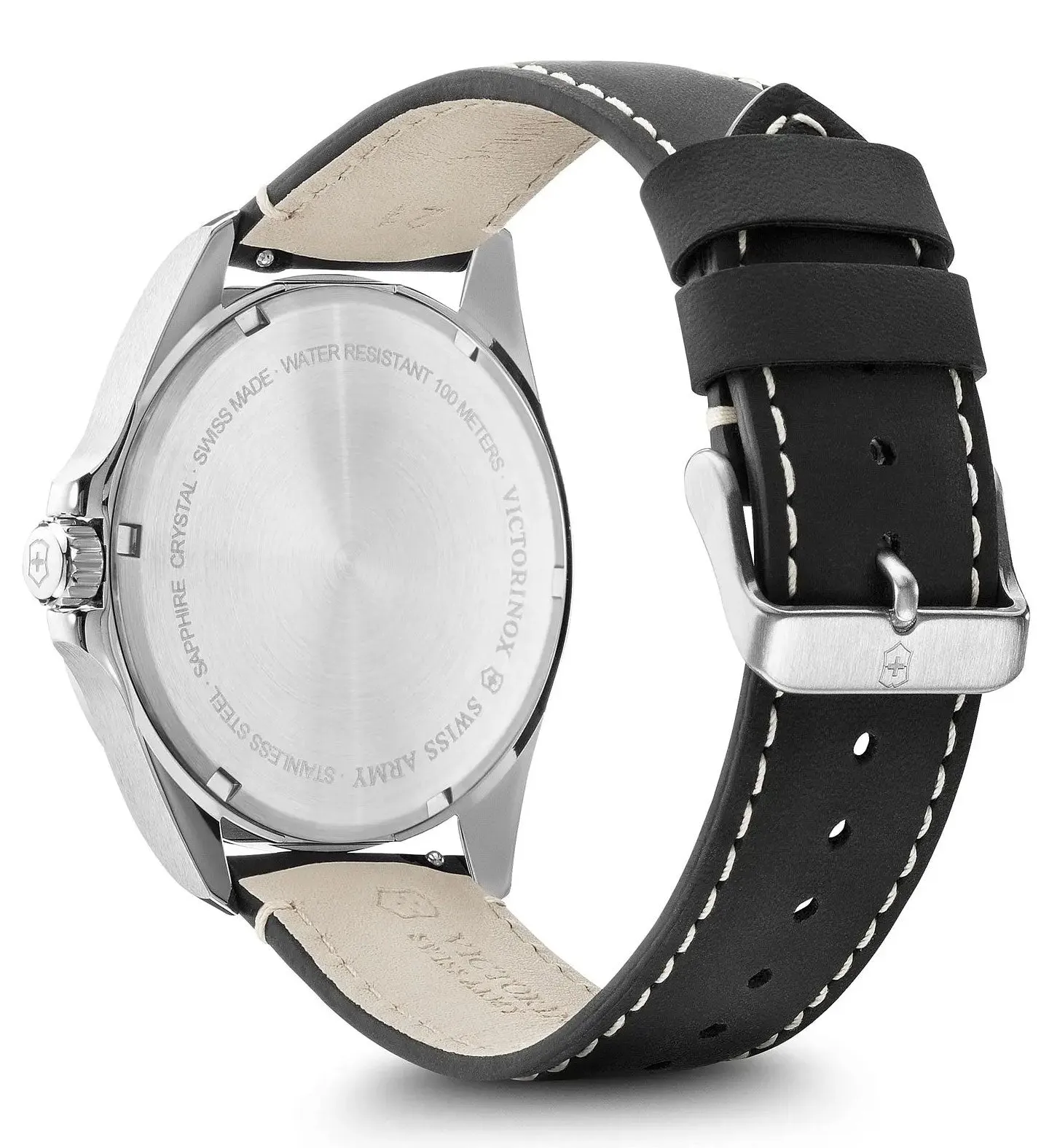 Victorinox Swiss Army FieldForce GMT Dual Time Zone Stainless Steel Mens Strap Watch Calendar 241895