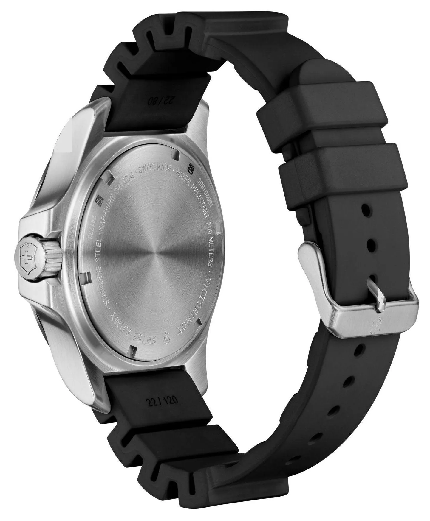 Victorinox Swiss Army INOX Professional Diver Steel Mens Watch Calendar Rubber Strap 241733