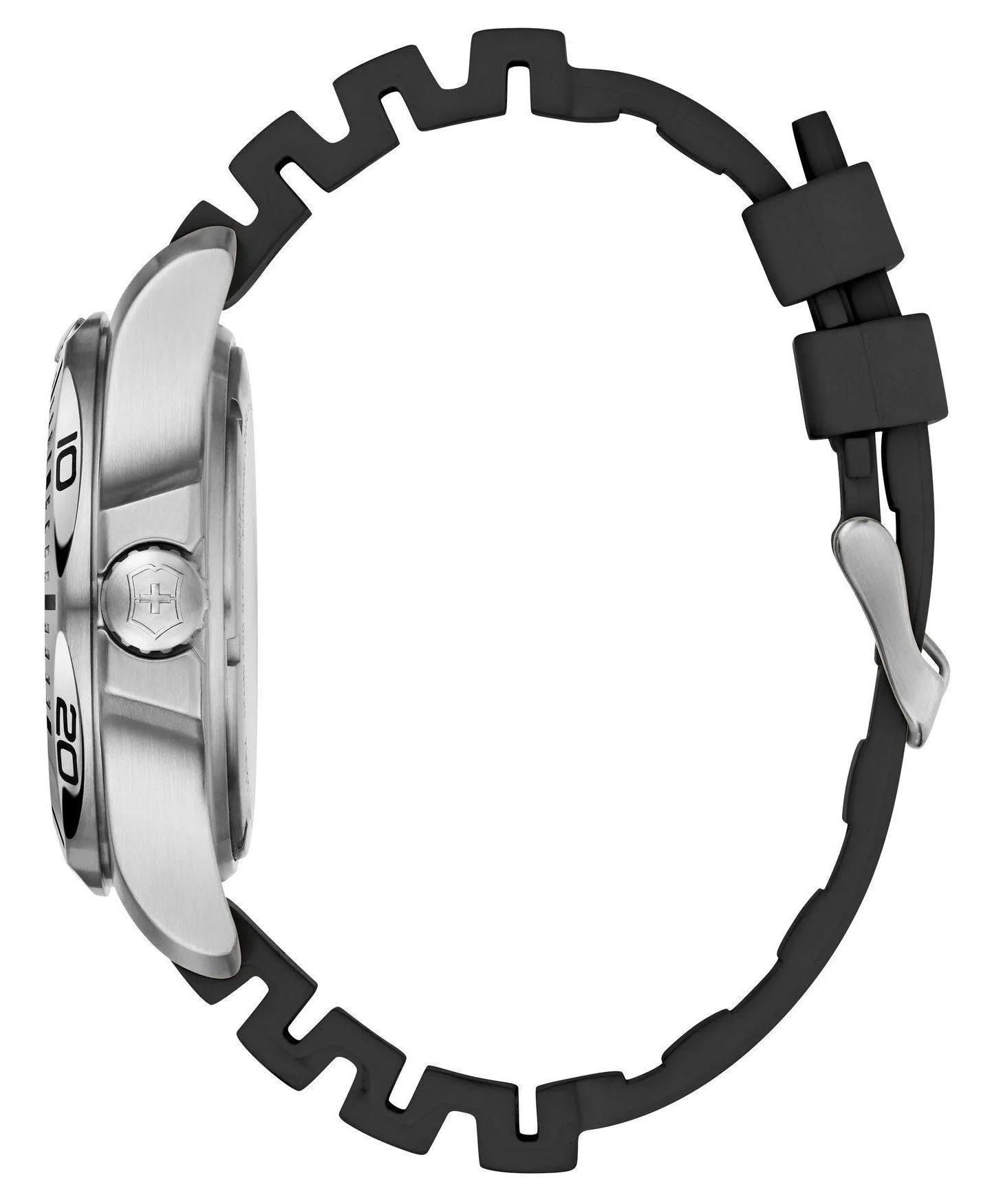Victorinox Swiss Army INOX Professional Diver Steel Mens Watch Calendar Rubber Strap 241733