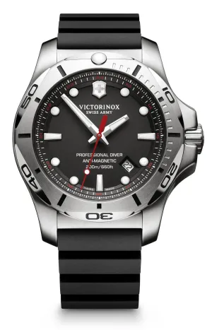 Victorinox Swiss Army INOX Professional Diver Steel Mens Watch Calendar Rubber Strap 241733