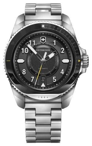 Victorinox Swiss Army Journey 1884 Automatic Stainless Steel Black Dial Date Divers Mens Watch 241981
