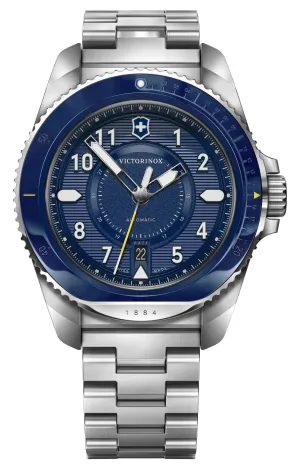 Victorinox Swiss Army Journey 1884 Automatic Stainless Steel Blue Dial Date Divers Mens Watch 242010