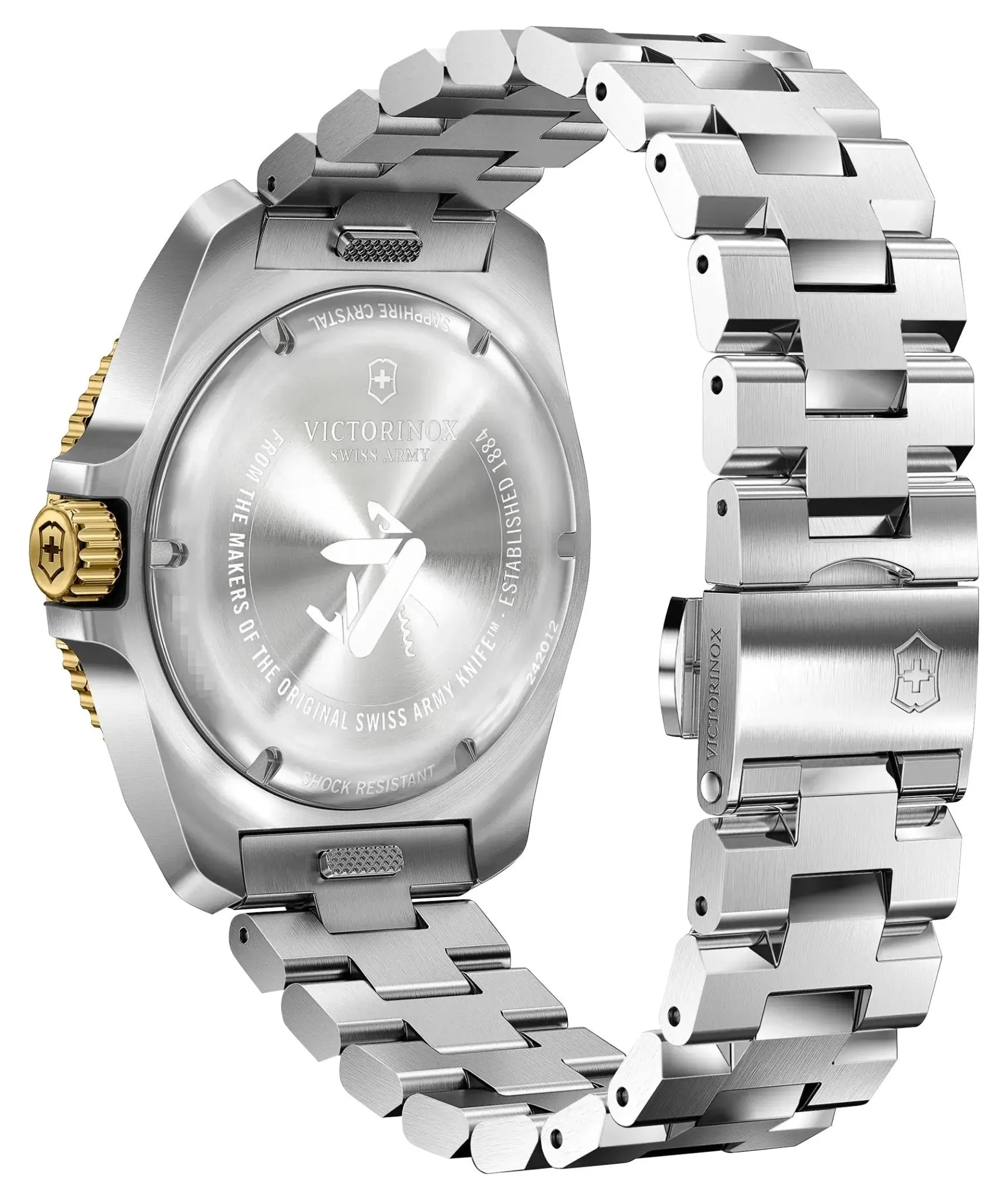Victorinox Swiss Army Journey 1884 Stainless Steel Green Dial Date Divers Quartz Mens Watch 242012