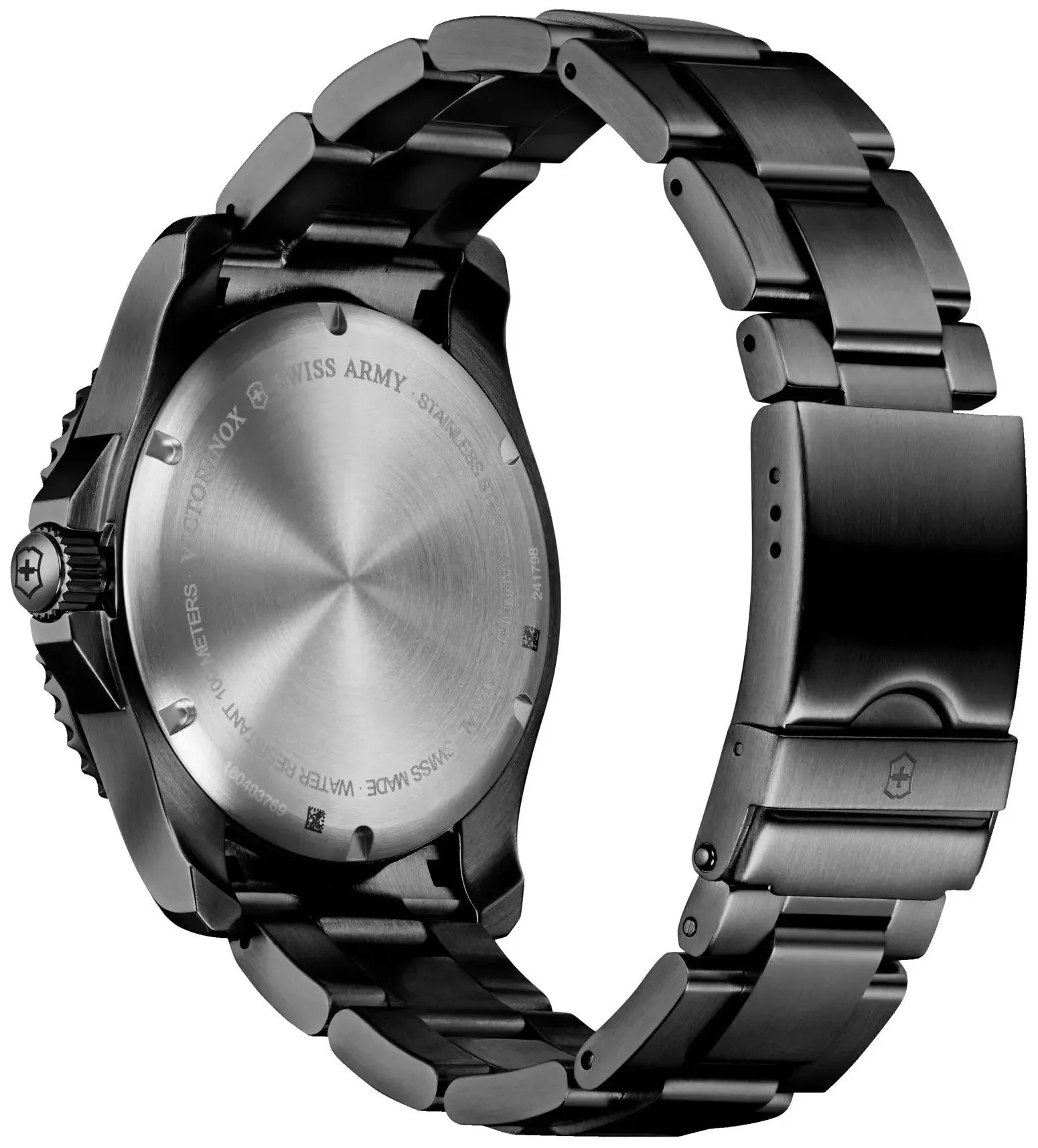 Victorinox Swiss Army Maverick Black Stainless Steel Black Dial Date Mens Watch 241798