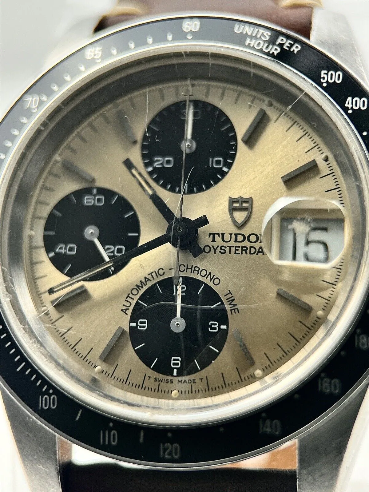 Vintage Tudor Prince Date Chronograph Automatic Men’s Stainless Steel Watch