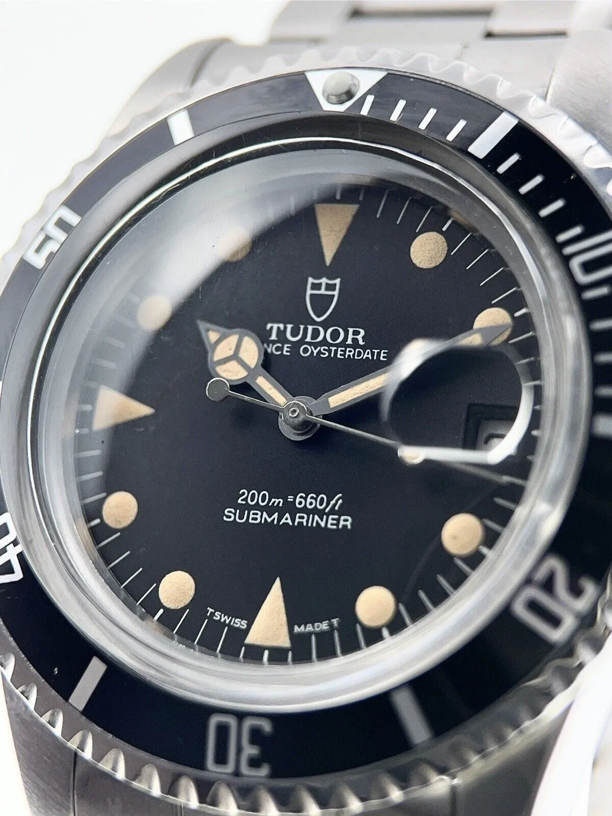 Vintage Tudor Submariner Stainless Steel Black 40mm Automatic Men’s Watch 79090