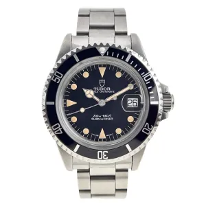 Vintage Tudor Submariner Stainless Steel Black 40mm Automatic Men’s Watch 79090