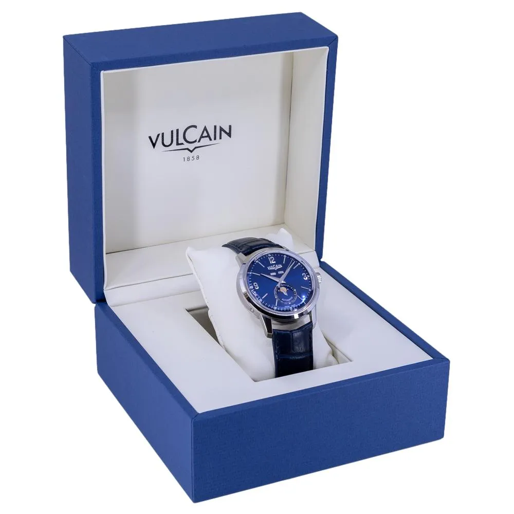 Vulcain Men's 580158A35.BAL110 Moonphase Blue Watch