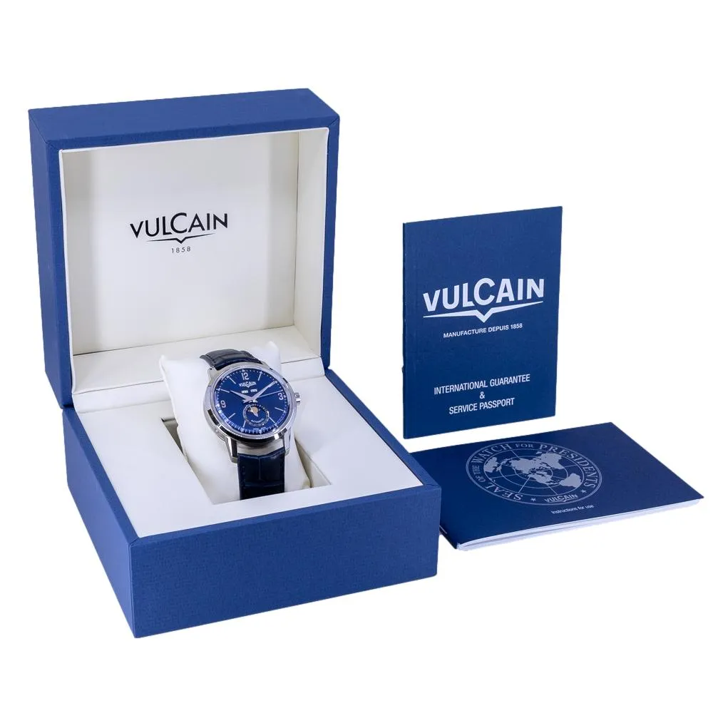 Vulcain Men's 580158A35.BAL110 Moonphase Blue Watch