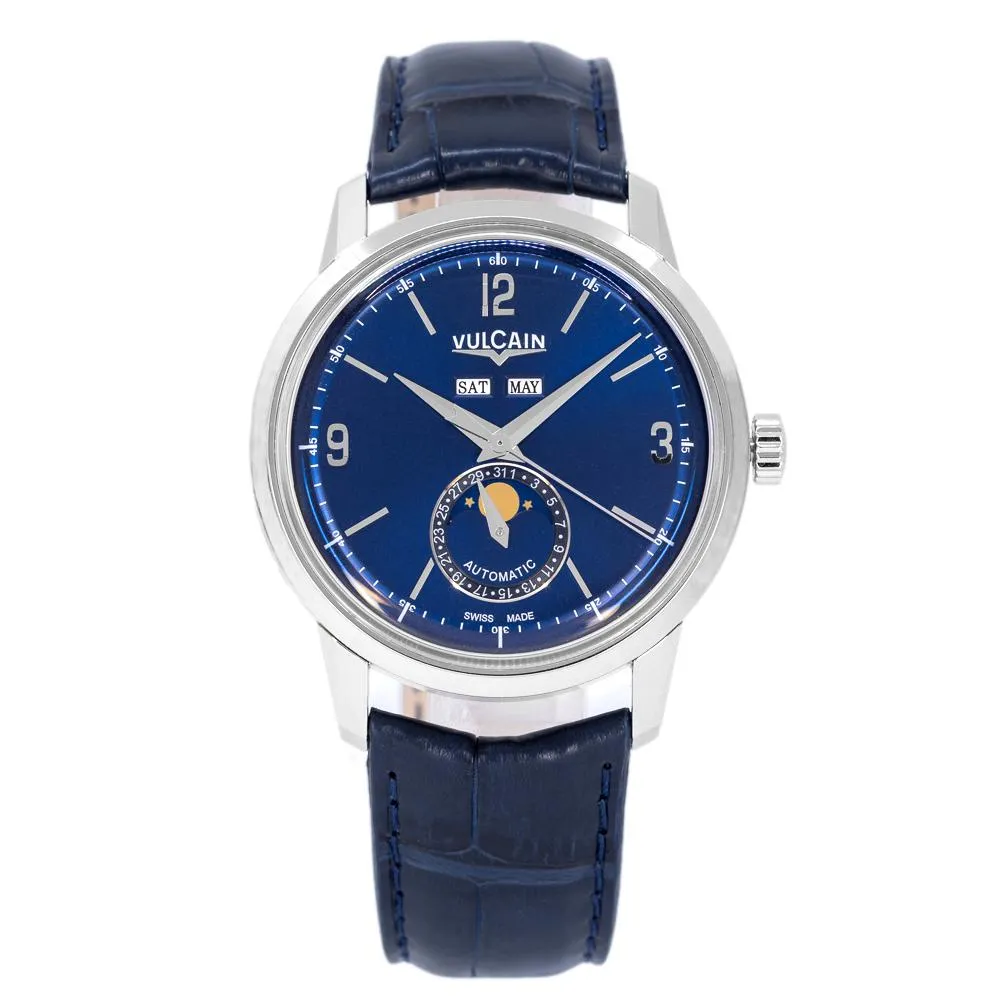 Vulcain Men's 580158A35.BAL110 Moonphase Blue Watch