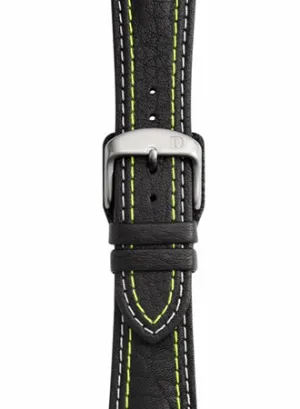 Yellow/White Stitching Leather Strap