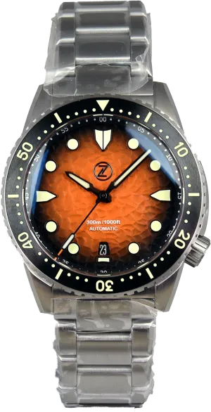 Zelos Mako Diver Hammered Orange (Pre-owned)