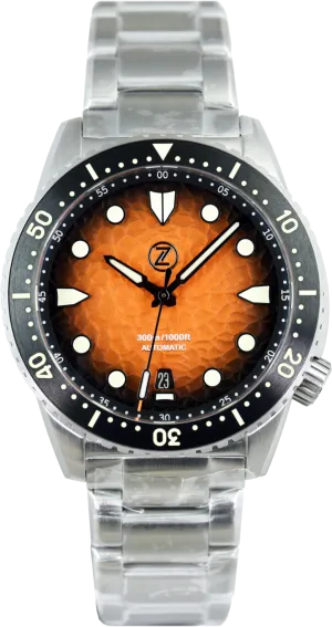 Zelos Mako Diver Hammered Orange (Pre-owned)