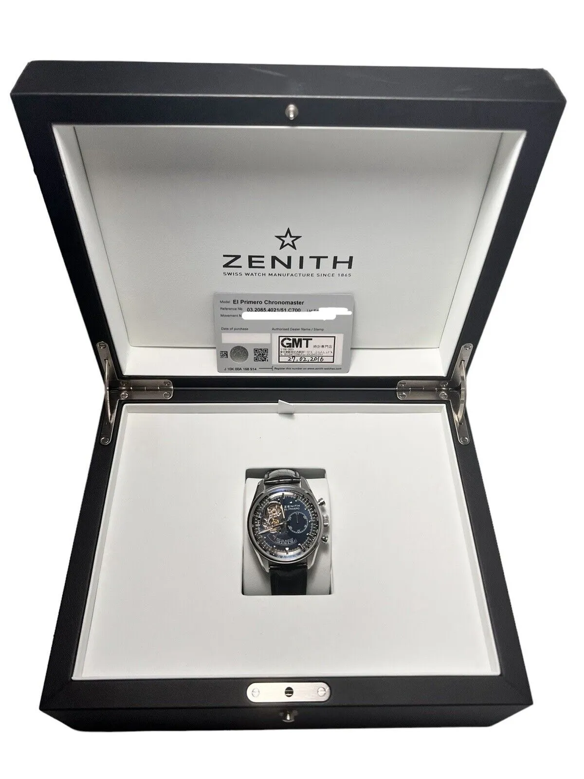 Zenith El Primero Chronomaster Steel Blue 42mm Automatic Mens Watch 03.2085.4021