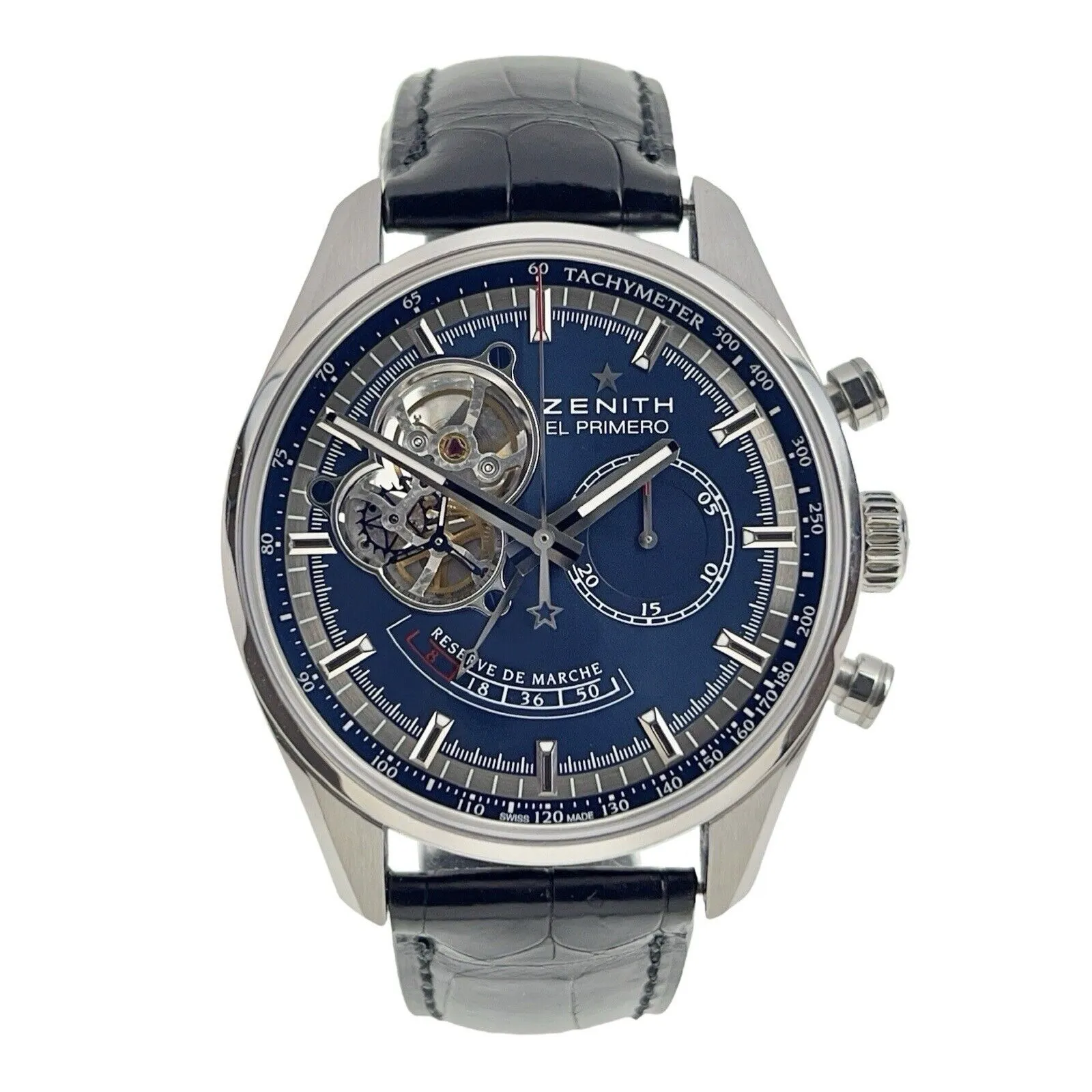 Zenith El Primero Chronomaster Steel Blue 42mm Automatic Mens Watch 03.2085.4021