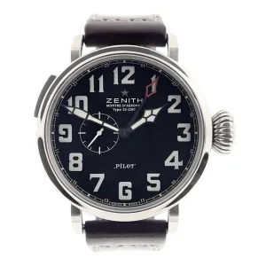 Zenith Pilot Stainless Steel Black Dial 48mm Automatic Men’s Watch 03.2430.693