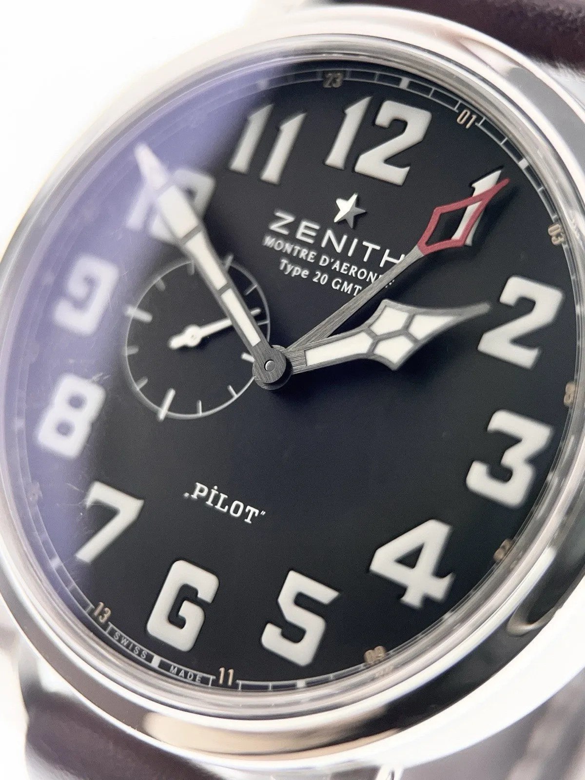 Zenith Pilot Stainless Steel Black Dial 48mm Automatic Men’s Watch 03.2430.693