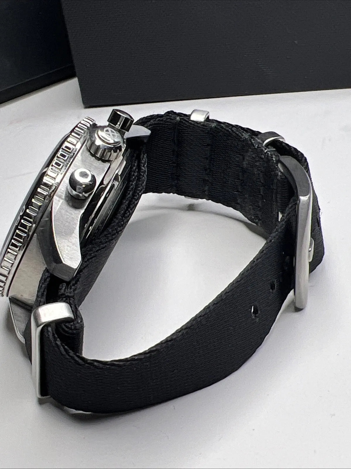 Zodiac ZO3604 Sea-Chron Steel 42mm Automatic Chronograph Men's Watch w/ Box    